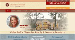 Desktop Screenshot of cedarparkdental.com