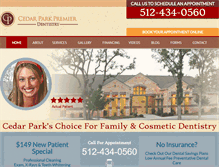 Tablet Screenshot of cedarparkdental.com